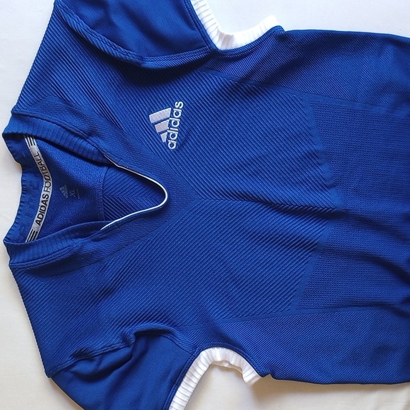 NWOT $140 Adidas Football Prime Knit Jersey XL DQ3453 Blue White - Picture 7 of 16